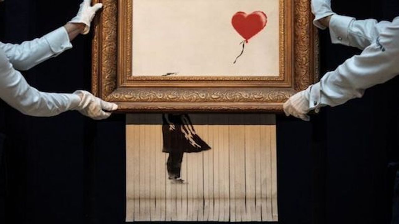 Banksy: How Love is in the Bin's shredding did not go to plan