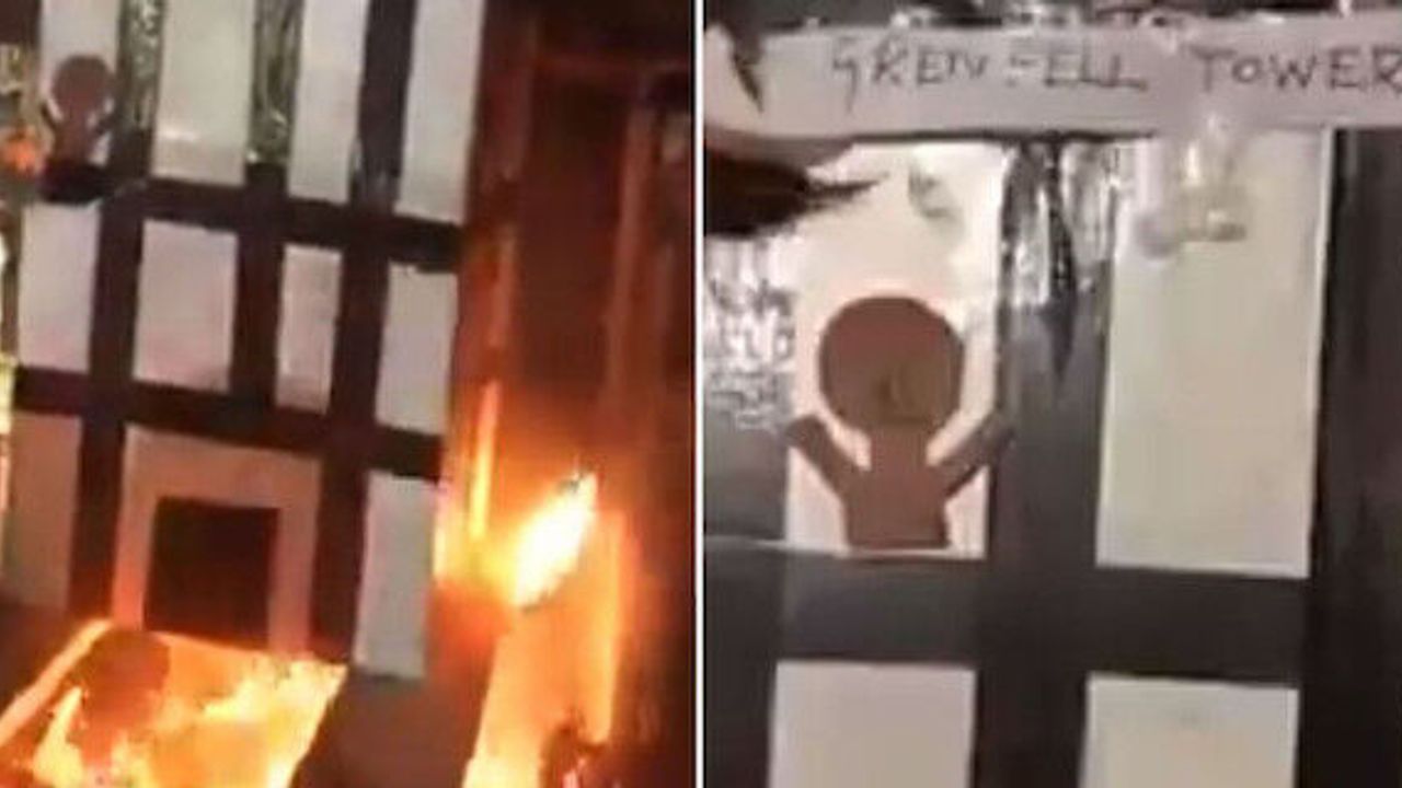 UK: Video of burning Grenfell Tower effigy spurs outcry