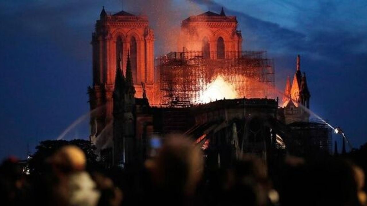 Macron pledges to rebuild Notre Dame Cathedral