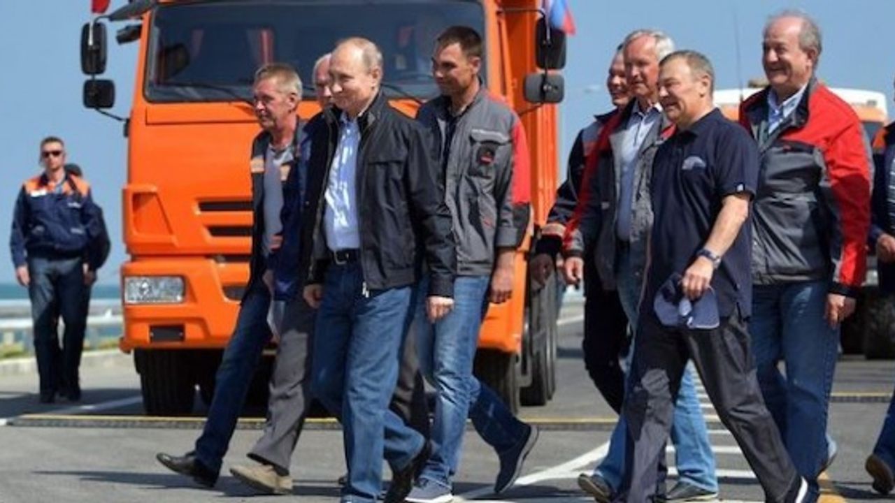 Putin opens rail bridge connecting Russia and Crimea