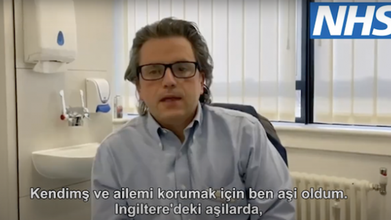 North Middlesex University Hospital Turkish doctor, Dr Muhiddin Ozkor says to the Turkish community : Covid-19 vaccine is safe against coronavirus