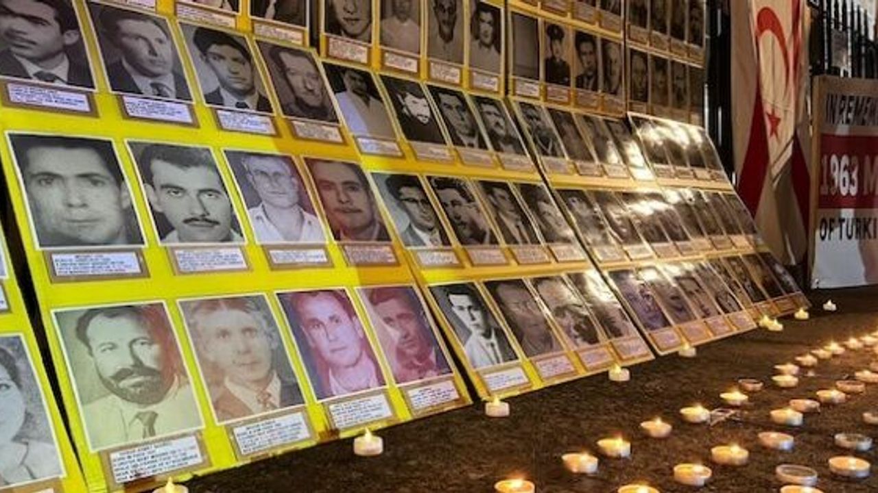Vigil was held by the Turkish Cypriot community outside the Cyprus High Commission in London