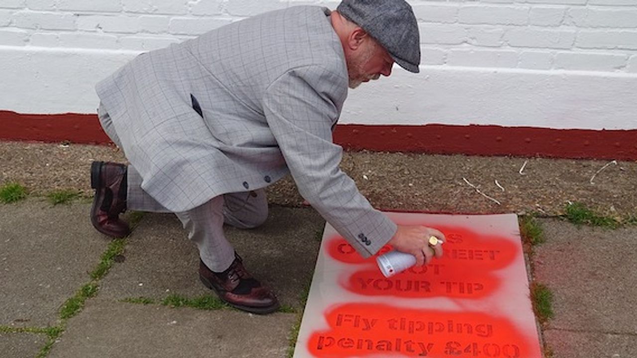 New stencil campaign sends warning to potential fly tippers 