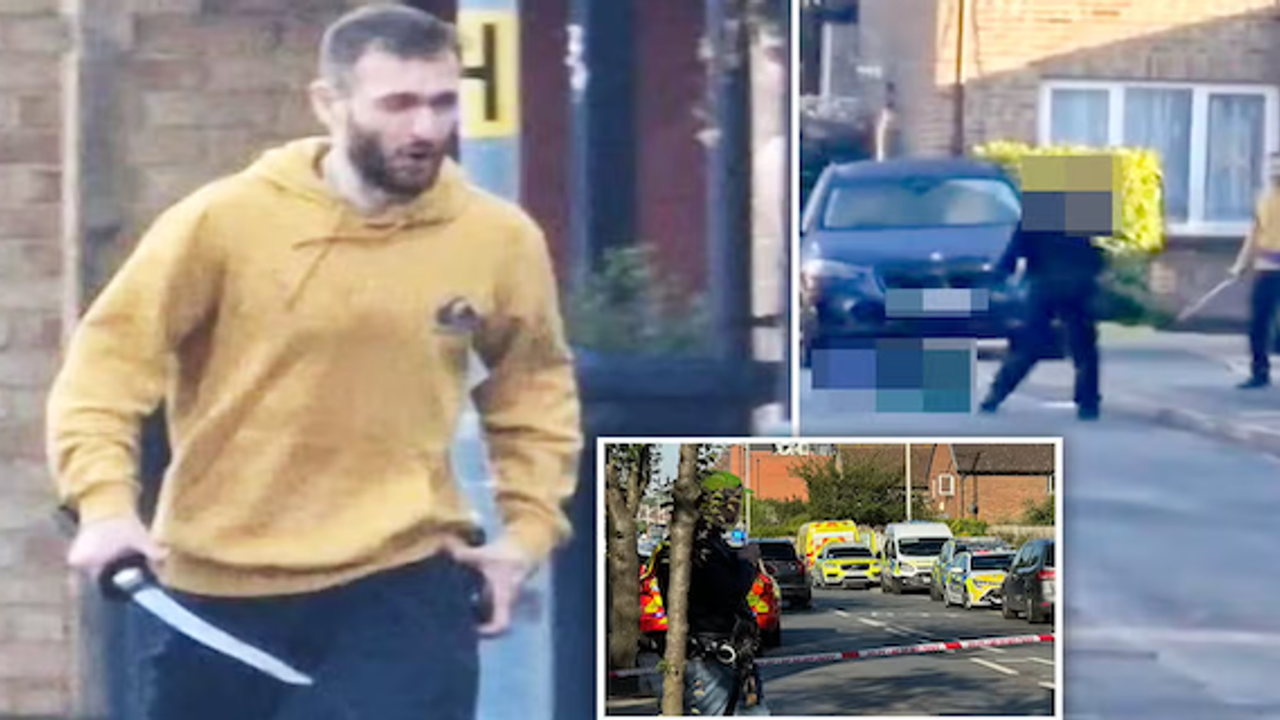 A man with a sword was arrested for injuring at least five people,