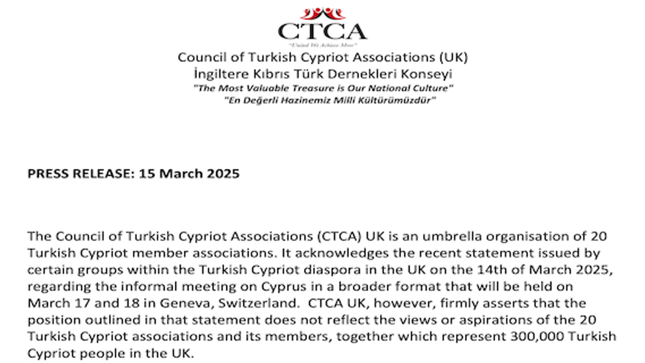The Council of Turkish Cypriot Associations Geneva response letter