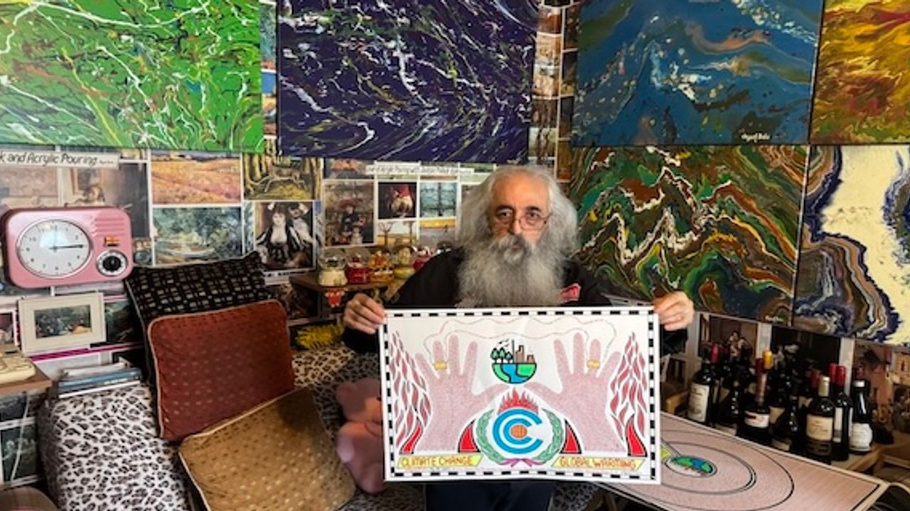 Artist Spends 7 Months on 100 Climate Posters for Guinness World Records