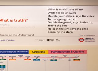 TfL launches a celebration of poetry to mark 40 years of ‘Poems on the Underground’