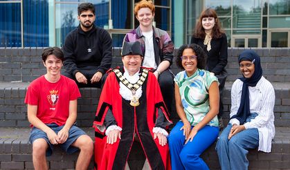 Students celebrate achievements in their A Level on results day