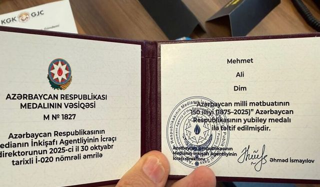 Dim Receives Prestigious Honor from Azerbaijan