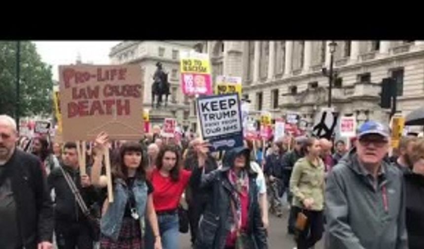 Trump Protesters flooded London streets