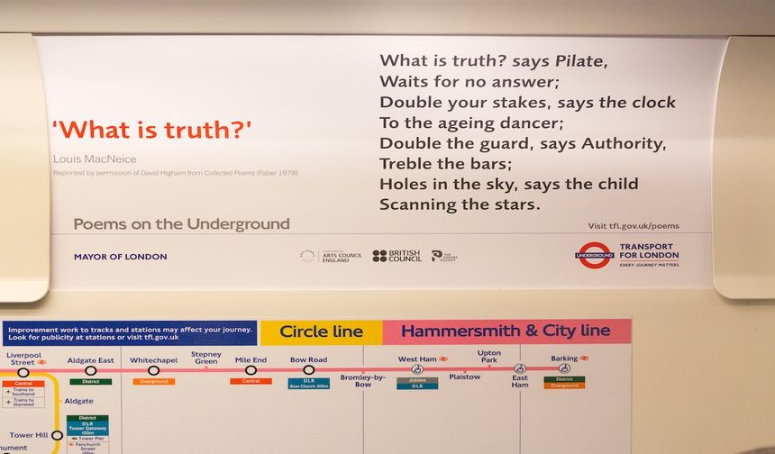 TfL launches a celebration of poetry to mark 40 years of ‘Poems on the Underground’
